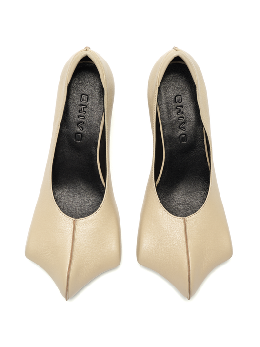 DRAGO HEELED PUMPS IVORY