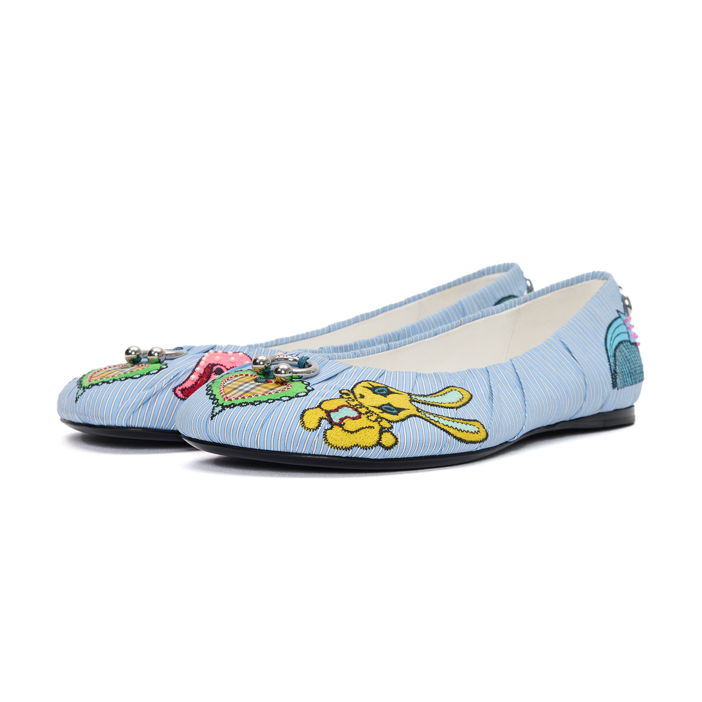 BAGGY BALLET FLATS BLUE STRIPE