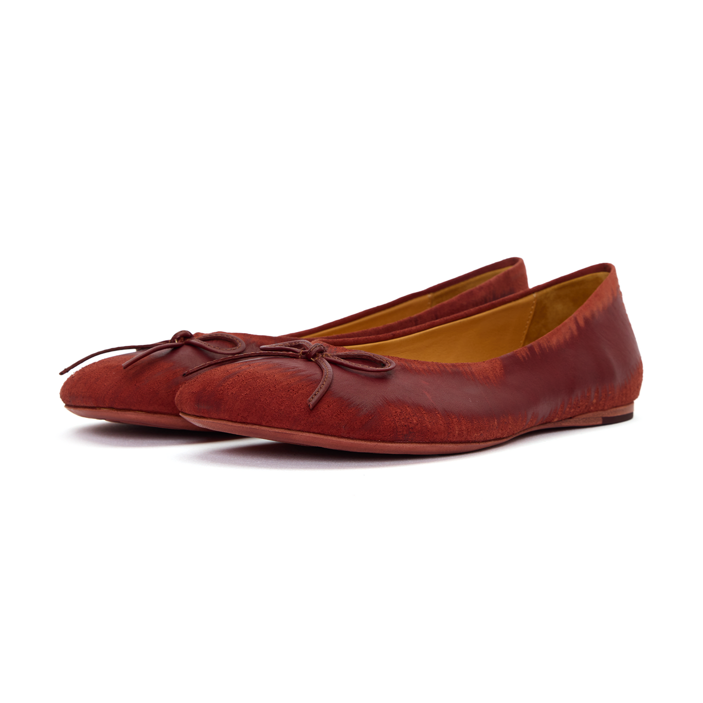 BAGGY BALLET FLATS SCRATCH RED
