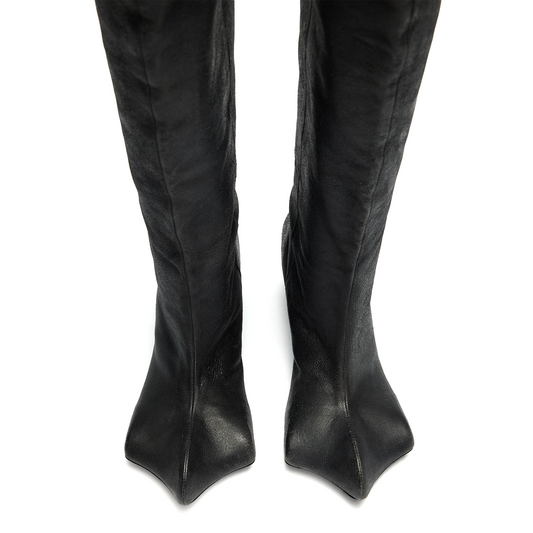 DRAGO WIDE-CALF BOOTS VINTAGE BLACK