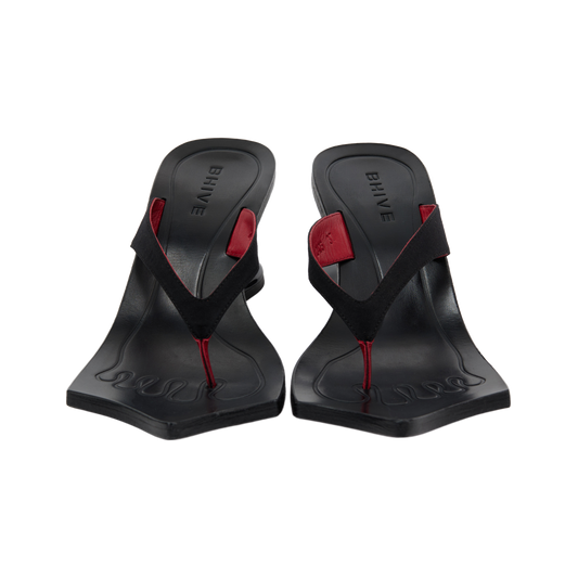 DRAGO SANDALS BLACK&RED