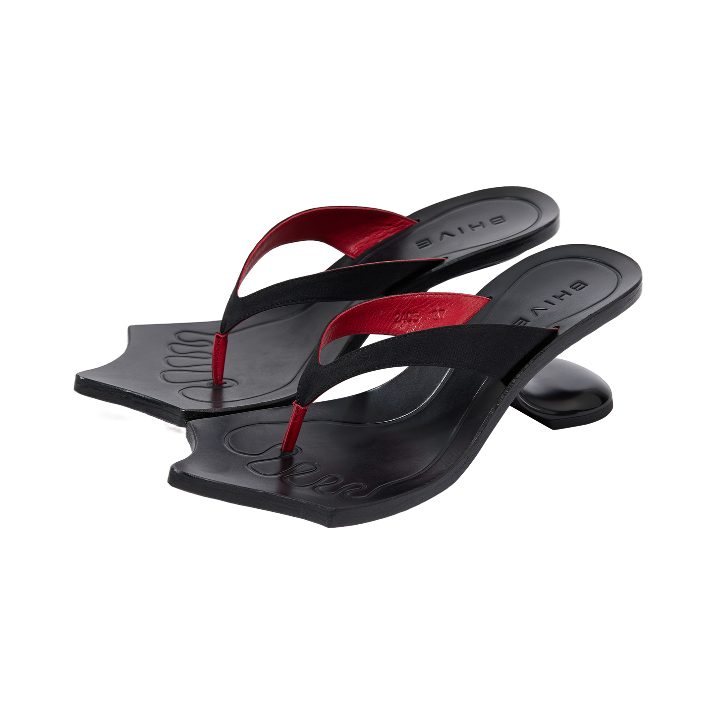 DRAGO SANDALS BLACK&RED