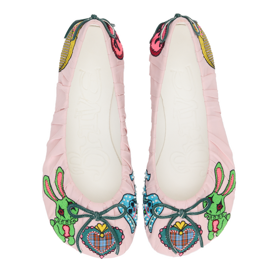 BAGGY BALLET FLATS BABY PINK