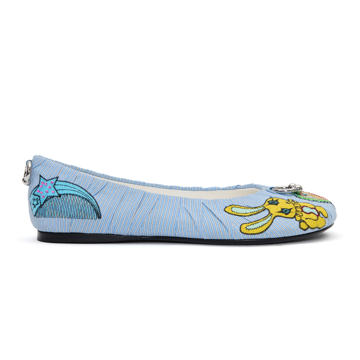 BAGGY BALLET FLATS BLUE STRIPE
