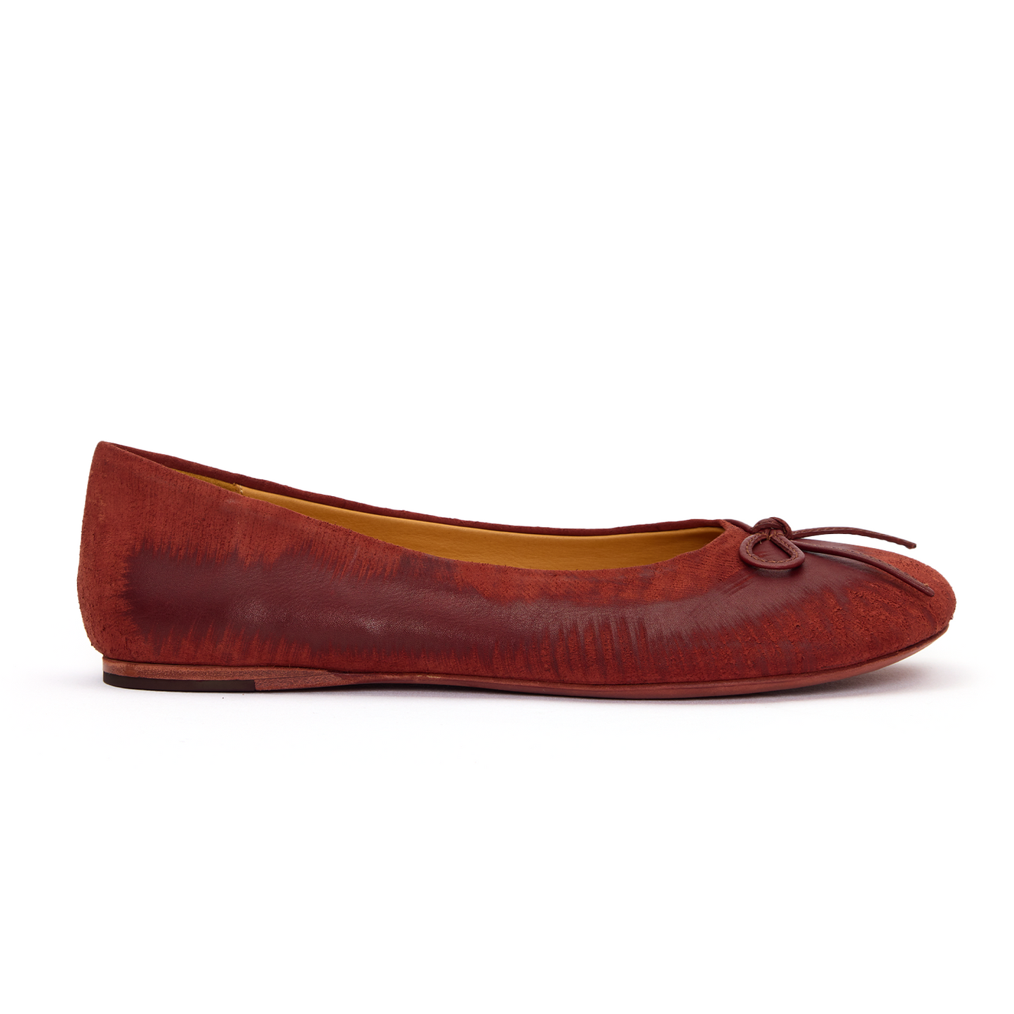 BAGGY BALLET FLATS SCRATCH RED