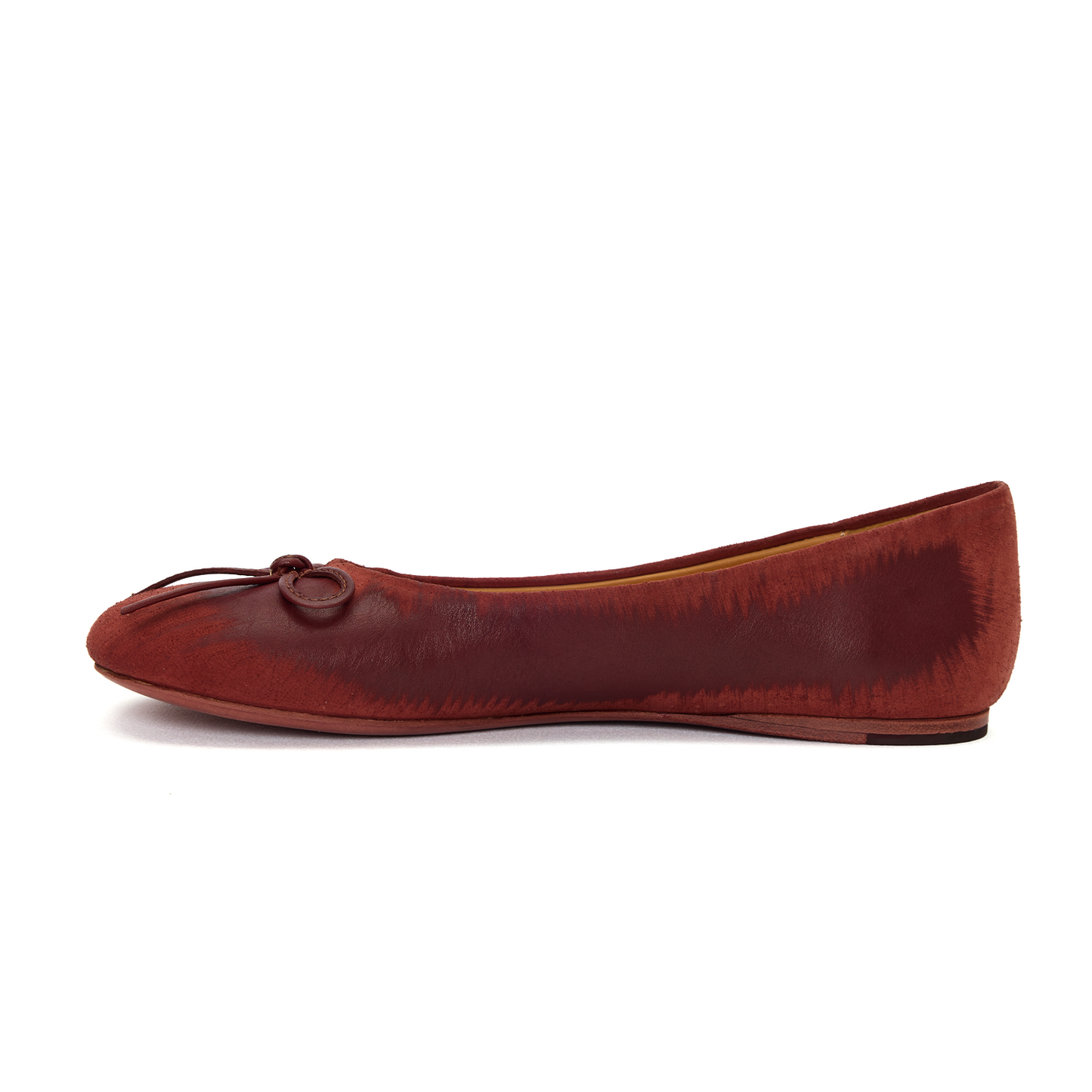 BAGGY BALLET FLATS SCRATCH RED